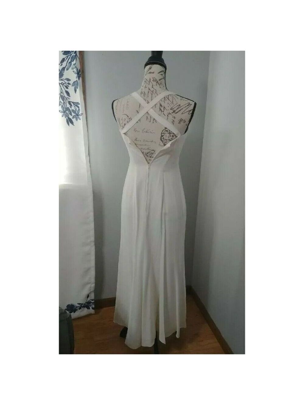 1996 Nice Vintage 90's Y2K Formal Prom Party Dress Size 3/4 Cream Classic - Picture 4 of 11